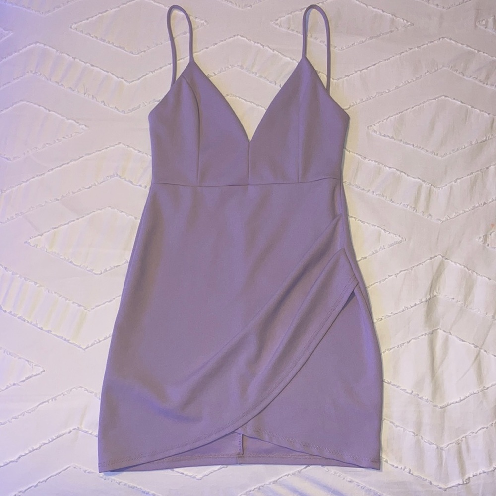 Grey Bandit purple mini dress